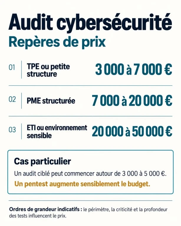 Audit cybersécurité prix : repères budgétaires selon la taille et le périmètre de l’entreprise