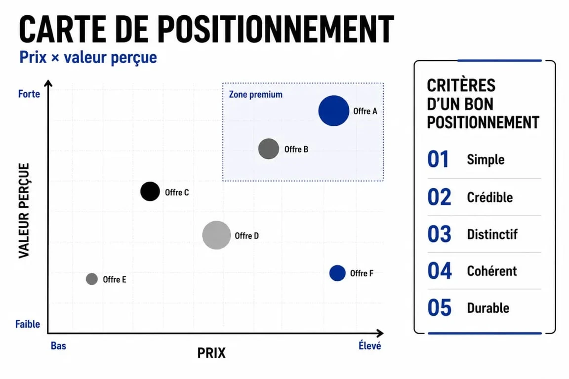 Marketing le positionnement : carte concurrentielle et critères d’un bon positionnement marketing