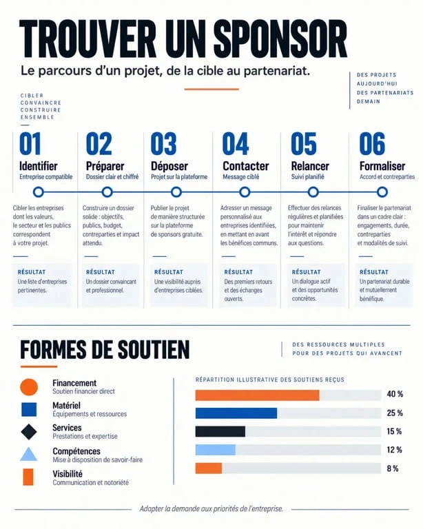 Site de sponsors gratuit : parcours de recherche et formes de soutien possibles