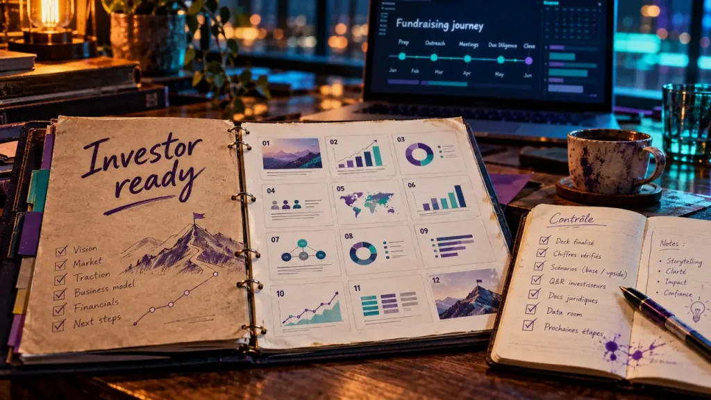 Un pitch deck investor ready se construit en 12 slides qui prouvent votre potentiel