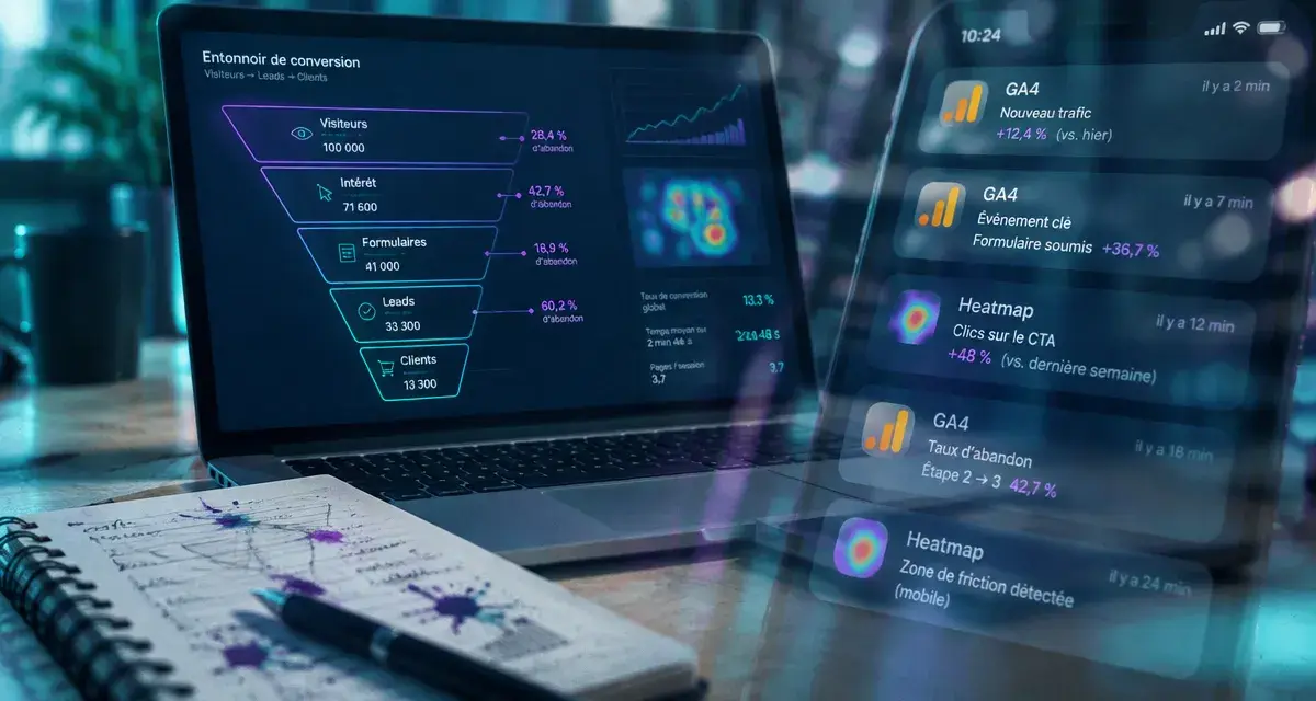 Comment optimiser taux conversion Funnelboost Advanced : mesurer abandons et réduire frictions du funnel