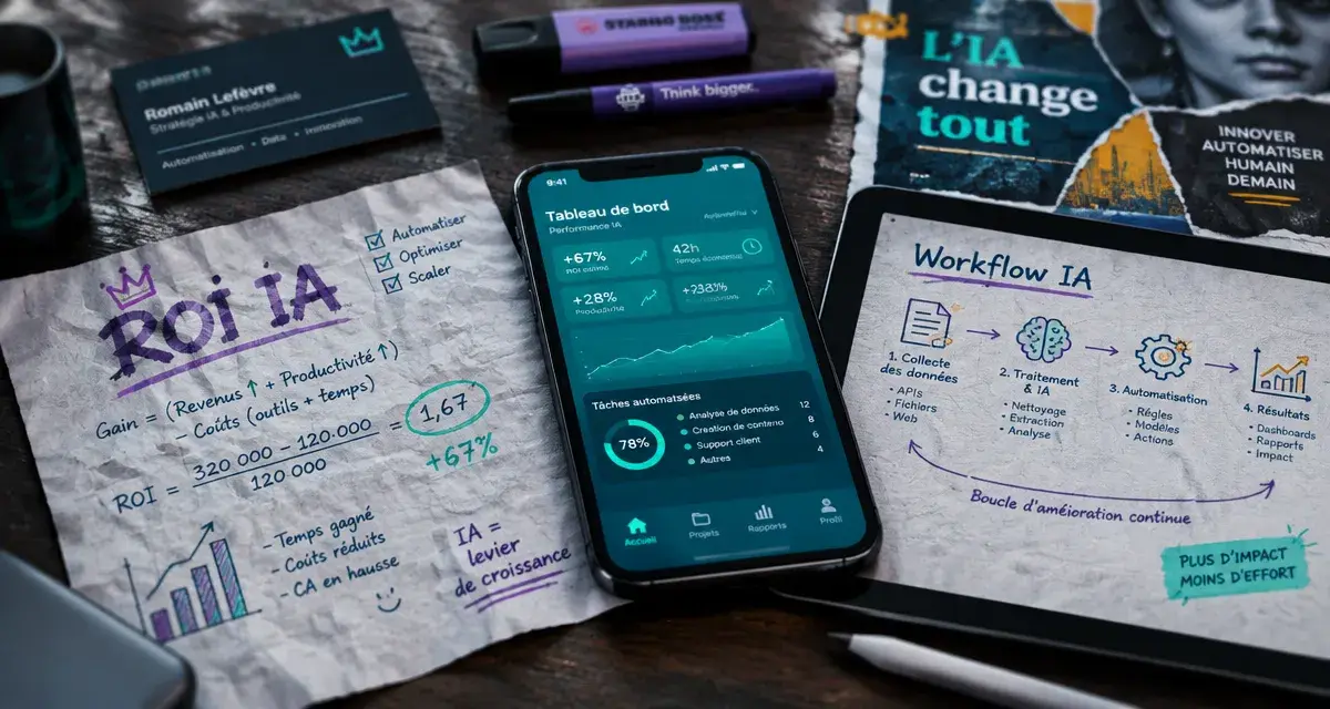 markeonbiz.fr outils intelligence artificielle : ROI IA sur tableau de bord, sous contrôle humain