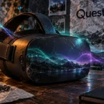 Meta Quest 4 date de sortie 2027-2028 : casque VR noir sur table